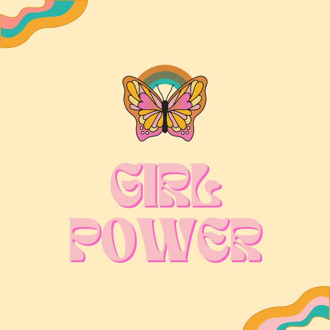 Retro Girl Power Mädchen Instagram Post