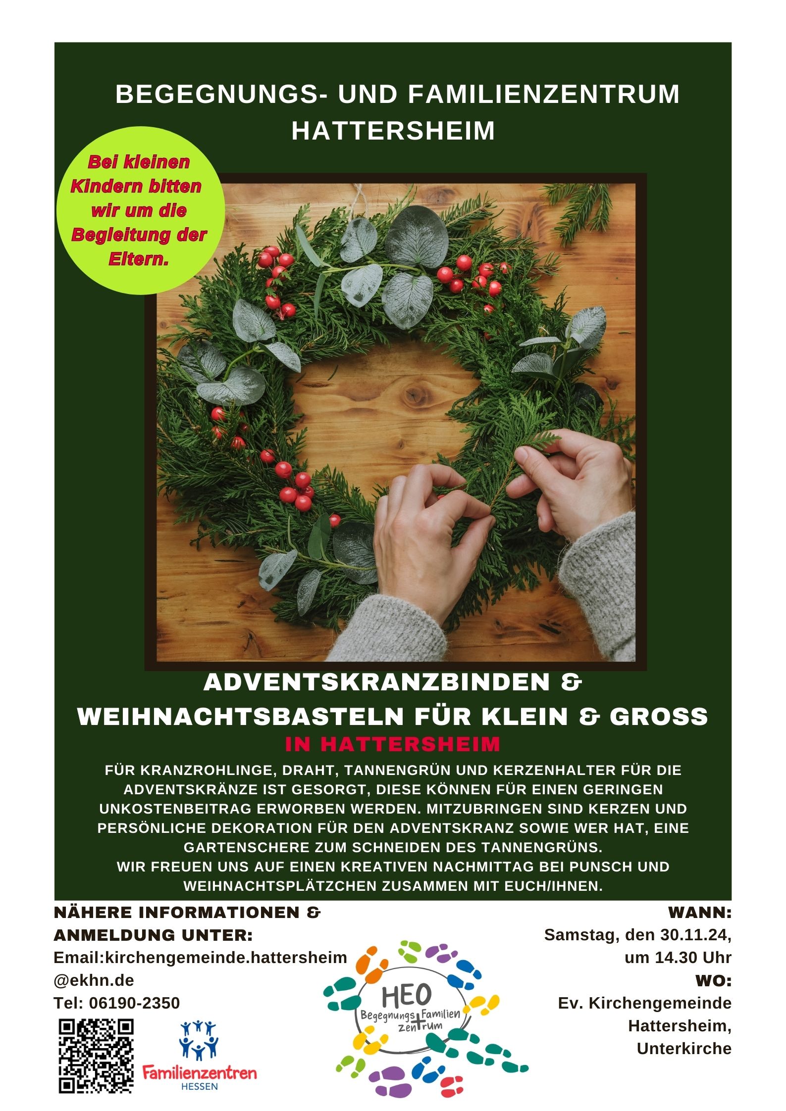 Adventskranzbinden & Weihnachtsbasteln für Klein & Groß (1)